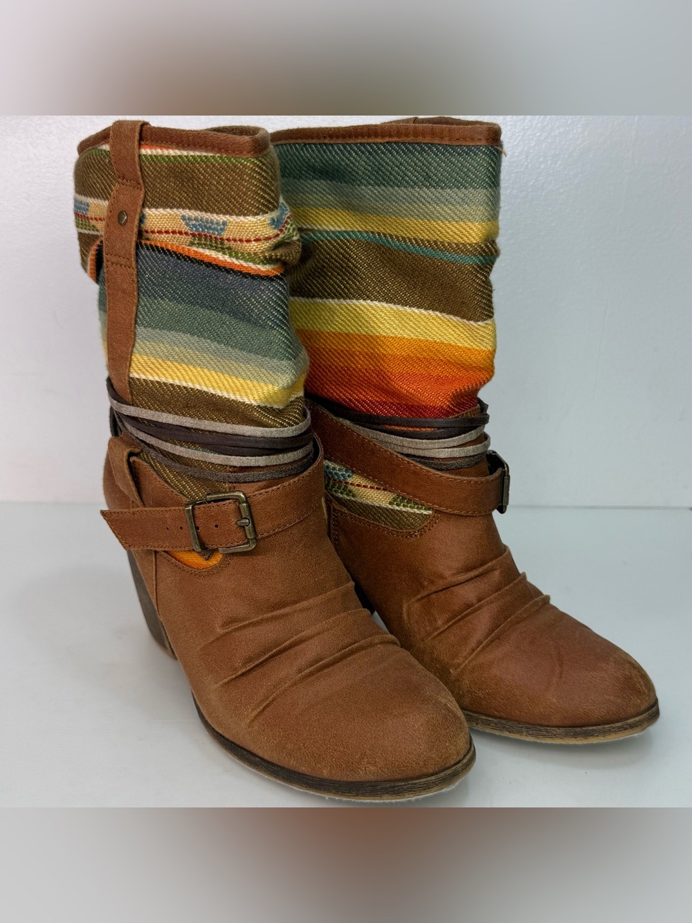 Mossimo Supply Co. Southwestern Brown Ankle Boots